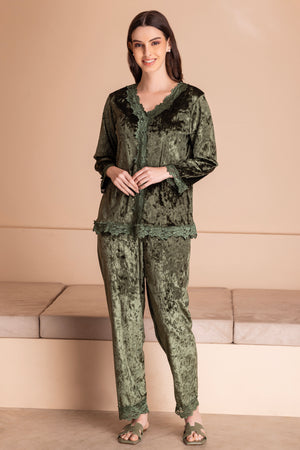 Cute Printed Winter Nightsuit For Women - Evilato Online shopping